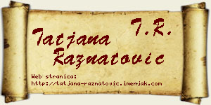 Tatjana Ražnatović vizit kartica